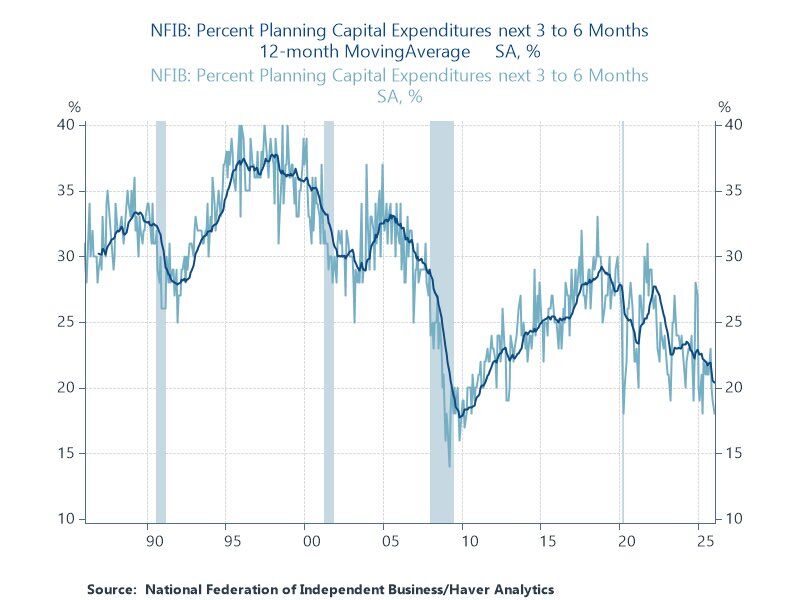 Image for the Tweet beginning: No capex boom for small